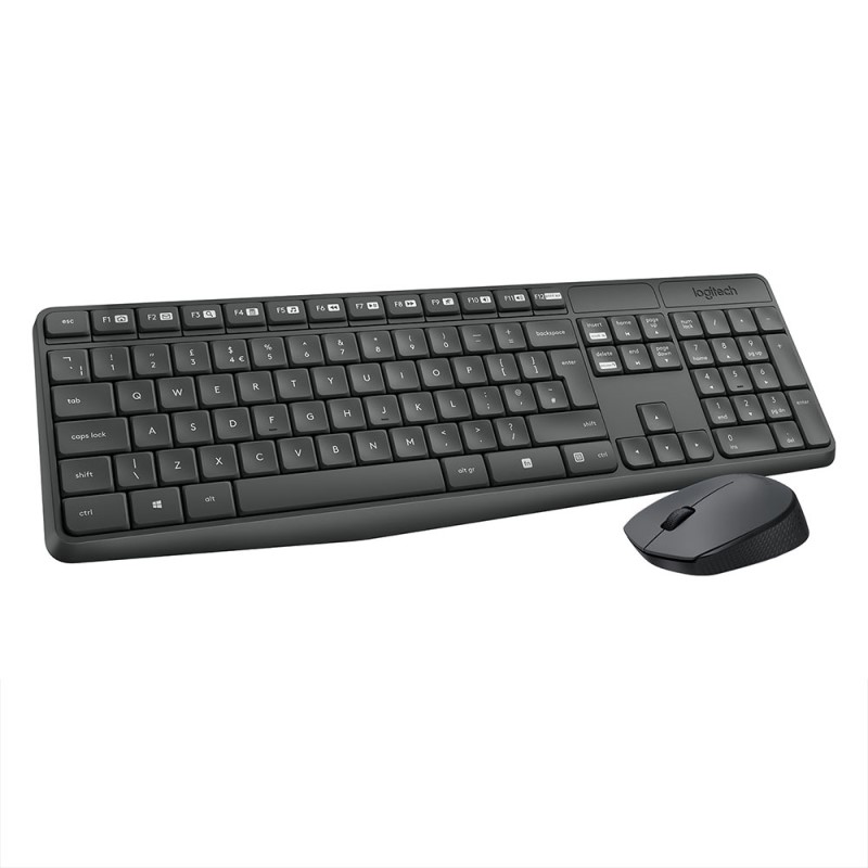 KIT LOGITECH MK235 TECLADO/MOUSE USB 10 MT BLACK (920-007901)