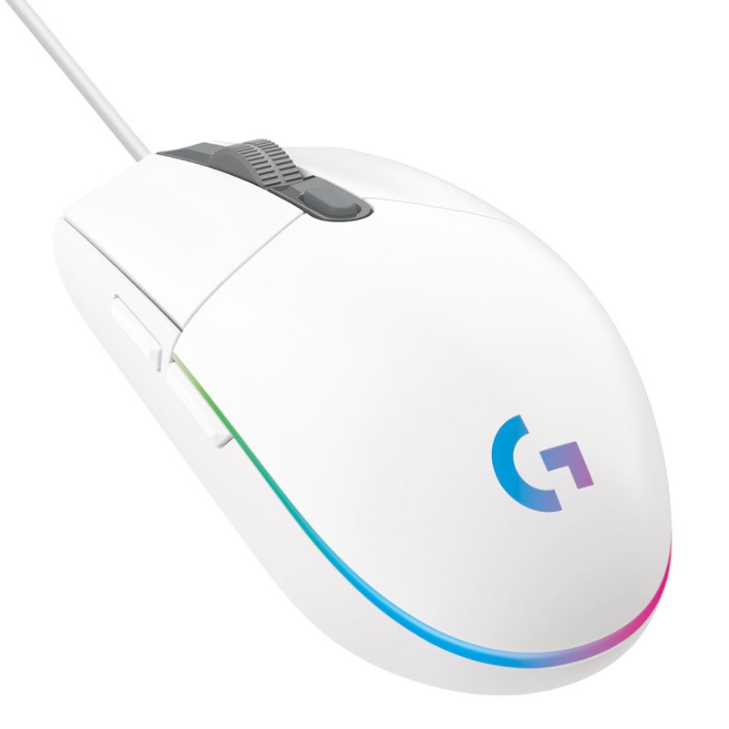 MOUSE LOGITECH G203 USB 8,000 DPI RGB LIGHTSYNC WHITE (910-005794)