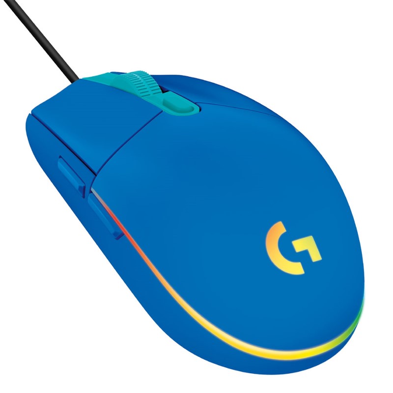 MOUSE LOGITECH G203 USB 8,000 DPI RGB LIGHTSYNC BLUE (910-005795)