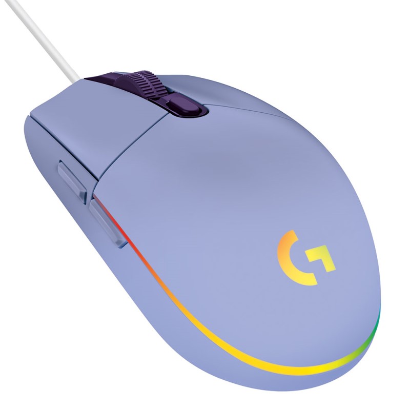 MOUSE LOGITECH G203 USB 8,000 DPI RGB LIGHTSYNC LILAC (910-005852)