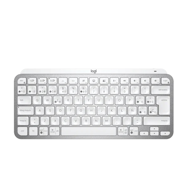 TECLADO LOGITECH MX KEYS MINI ILUMINADO BT 10MT PALE GRAY (920-010477)