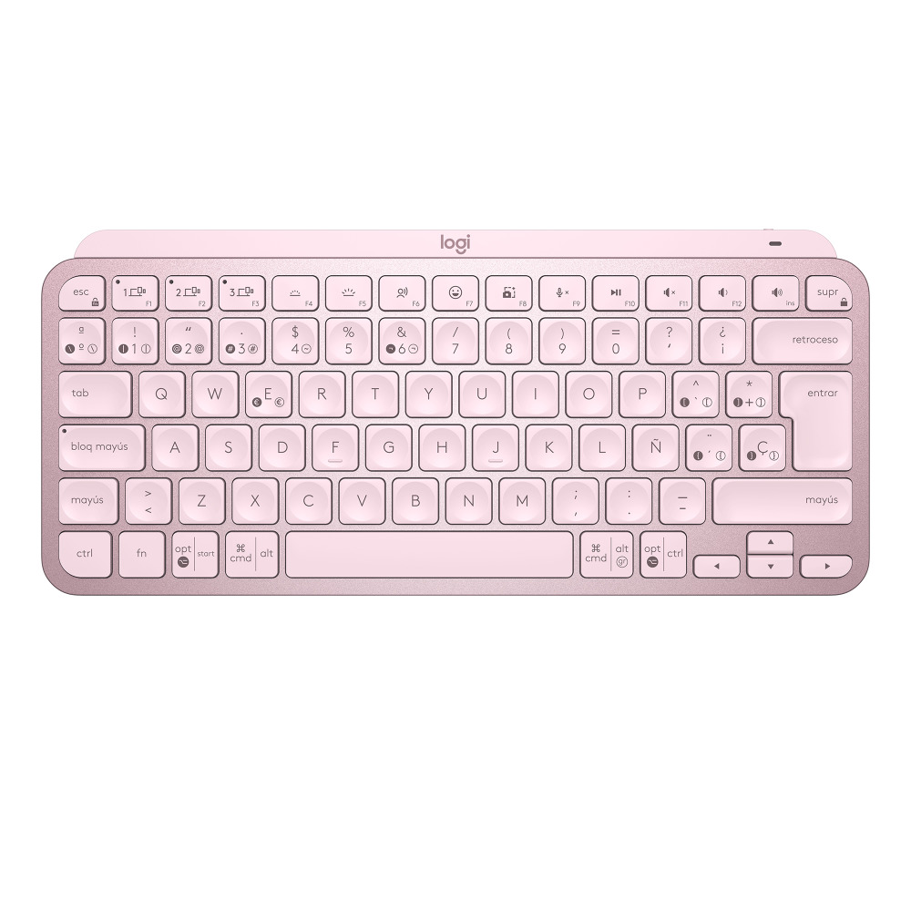 TECLADO LOGITECH MX KEYS MINI ILUMINADO BT 10MT ROSE (920-010478)