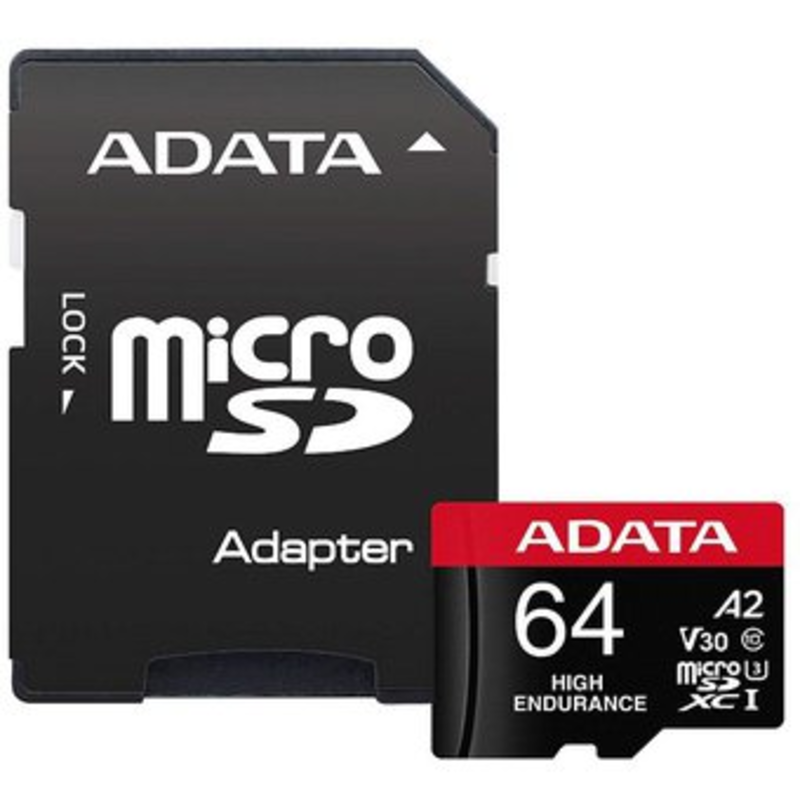 MEMORIA MICROSDXC ADATA 64GB U3 V30S ENDURANCE (AUSDX64GUI3V30SHA2-RA1)