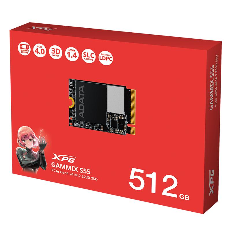 (OB) UNIDAD SSD M.2 XPG GAMMIX S55 2230 PCIE 512GB (SGAMMIXS55-512G-C)