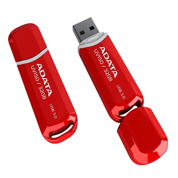 MEMORIA FLASH ADATA UV150 32GB USB 3.2 ROJO (AUV150-32G-RRD)