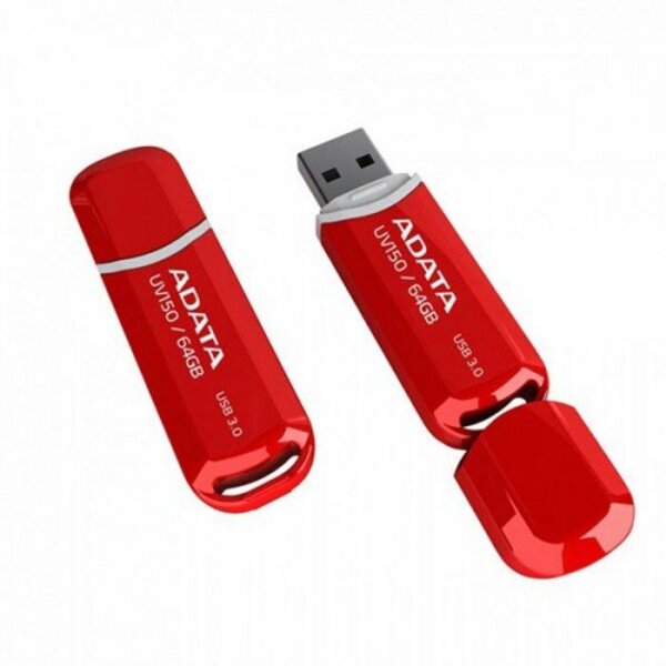 MEMORIA FLASH ADATA UV150 64GB USB 3.2 ROJO (AUV150-64G-RRD)