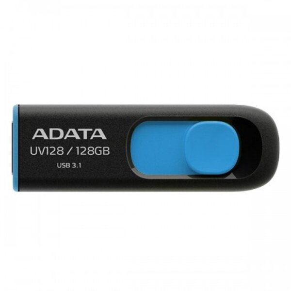 MEMORIA FLASH ADATA UV128 128GB USB 3.2 NEGRO/AZUL (AUV128-128G-RBE)