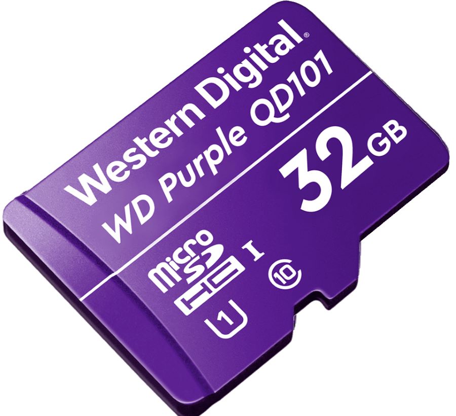 MEMORIA WD PURPLE MICRO SDHC 32GB CL10 U1 QD101 (WDD032G1P0C)