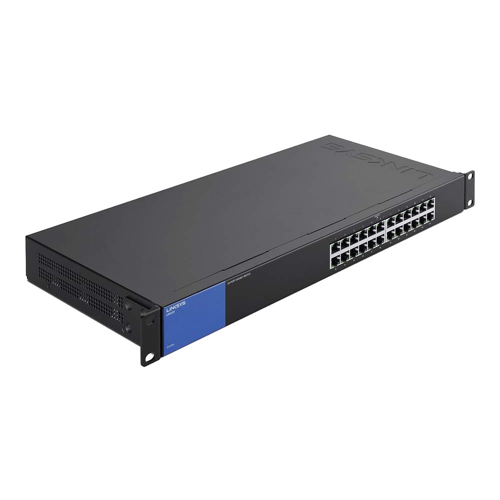 LINKSYS SWITCH METALICO RACK 24PTOS GIGABIT 10 PTOS PoE+(LGS124P)