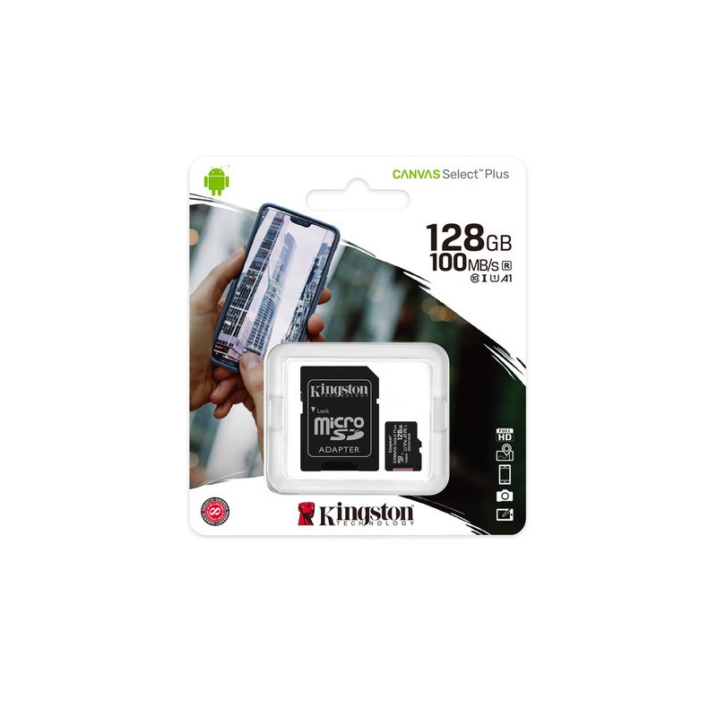 MEMORIA MICRO SDXC 100R A1 CL10 KINGSTON 128 GB (SDCS2/128GB)