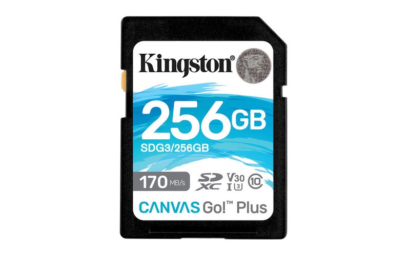 MEMORIA KINGSTON SDXC CANVAS GO! PLUS 170RC10 UHS-I U3 V30(SDG3/256GB)