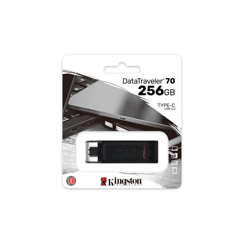 MEMORIA FLASH KINGSTON 256GB USB-C 3.2 GEN 1 (DT70/256GB)