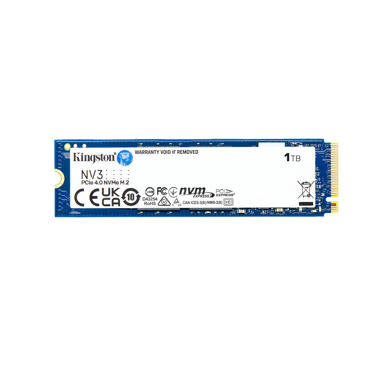 UNIDAD SSD KINGSTON NV3 1TB M.2 2280 NVMe 6000MB/S (SNV3S/1000G)