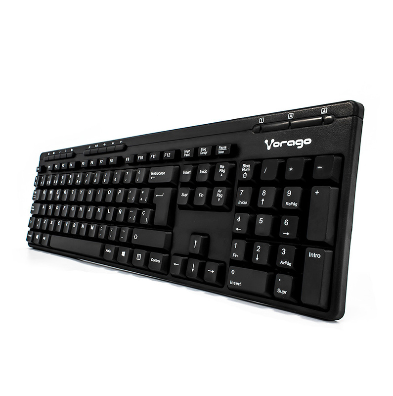 TECLADO VORAGO KB-202 MULTIMEDIA USB NEGRO