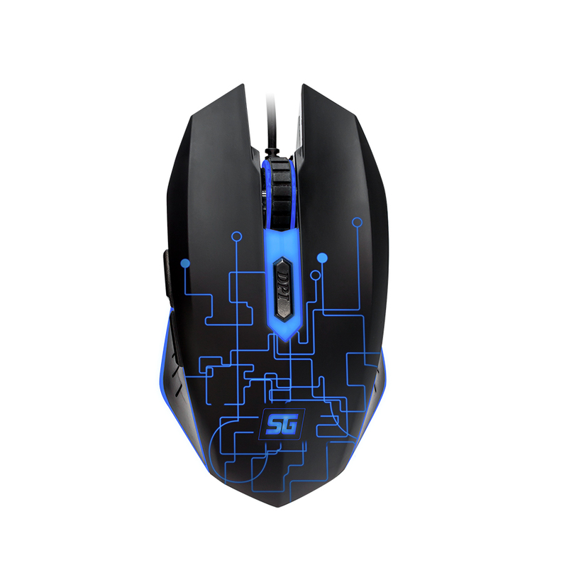 MOUSE VORAGO START THE GAME OPTICO ILUMINADO 1000-3200 DPIS USB MO-501