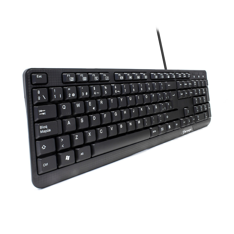 TECLADO VORAGO KB-102 MULTIMEDIA USB NEGRO