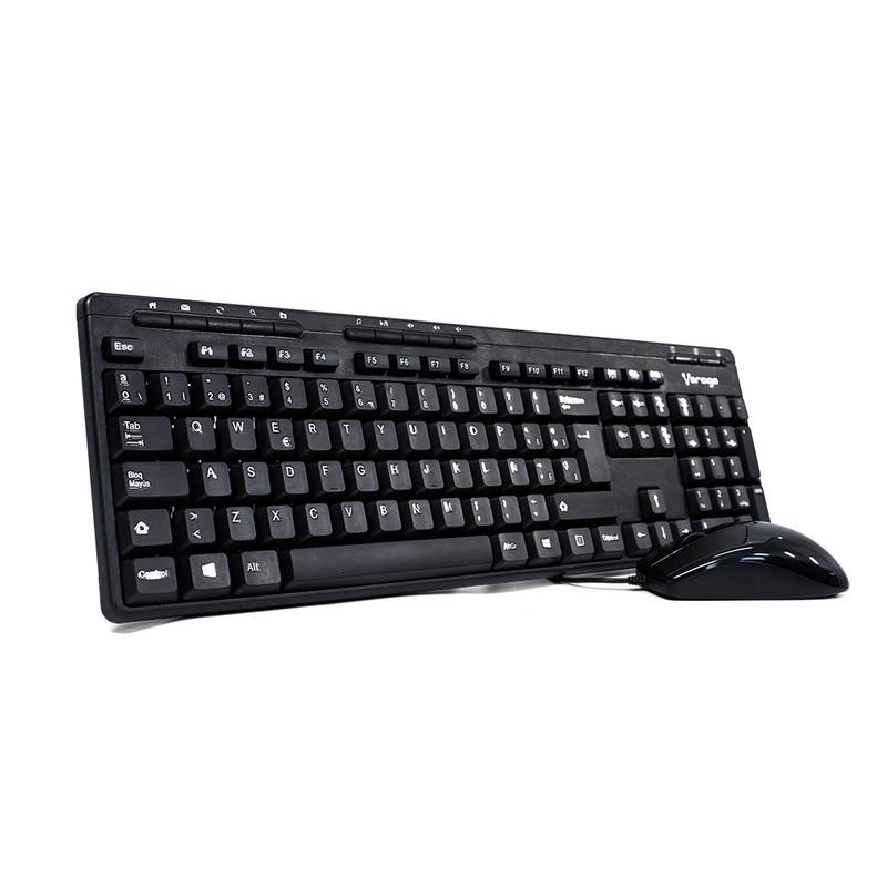 (ED) KIT VORAGO KM-104 TECLADO Y MOUSE ALAMBRICO MULTIMEDIA USB