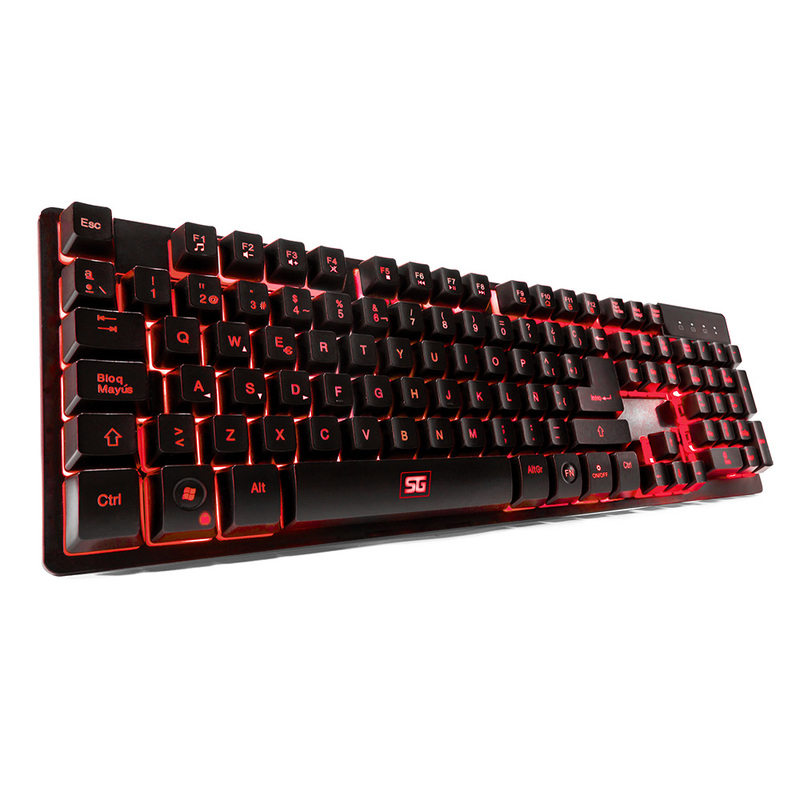 TECLADO VORAGO START THE GAME LED RGB METALICO MULTIMEDIA USB KB-502