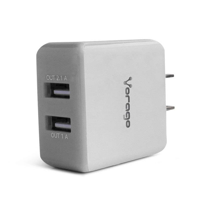 CARGADOR DE PARED VORAGO 2XUSB 2.0 BLANCO AU-106-WH