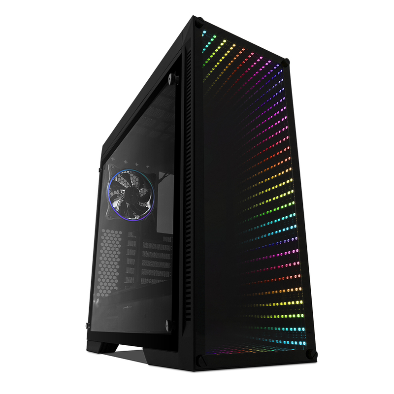 GABINETE GAME FACTOR ATX MICRO ATX PANEL CRIST TEMP VENT RGB CSG601