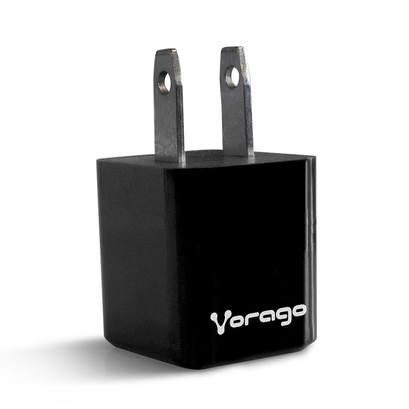 CARGADOR DE PARED VORAGO 1xUSB  2.0 NEGRO AU-105-BK