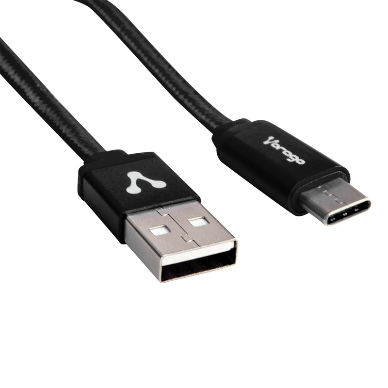 CABLE VORAGO USB A - TIPO C 2 METROS NEGRO  CAB-214