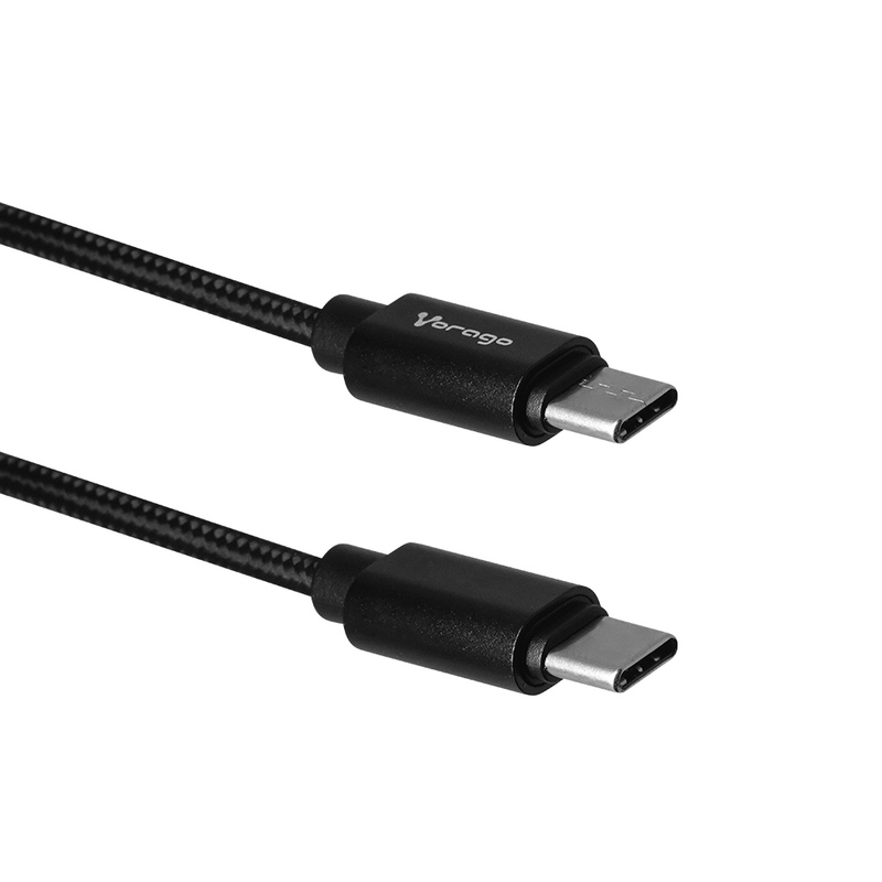 CABLE VORAGO USB C - USB C 1 METRO CARGA RAPIDA NEGRO CAB-124 BK