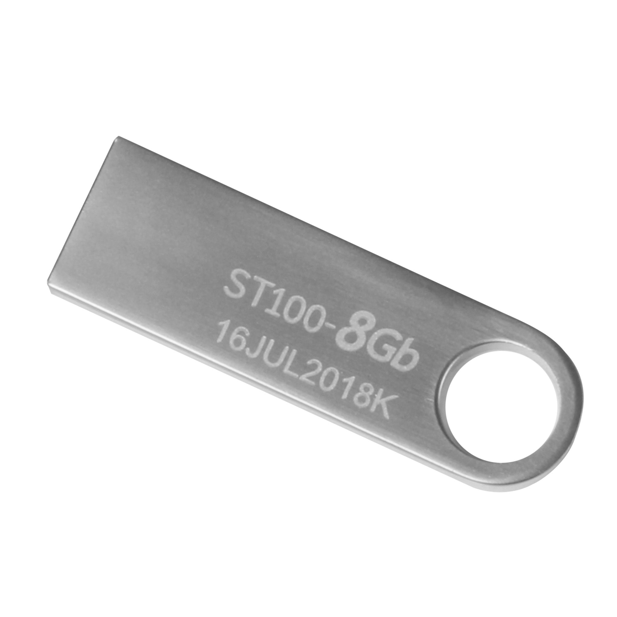 MEMORIA USB STYLOS 8 GB ST100 FLASH 2.0 PLATA STMUSB1B