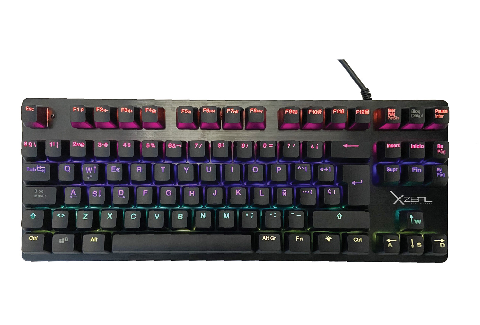 TECLADO MECANICO GAMER XZEAL, SWITCH ROJO, USB, NEGRO XZKX020B