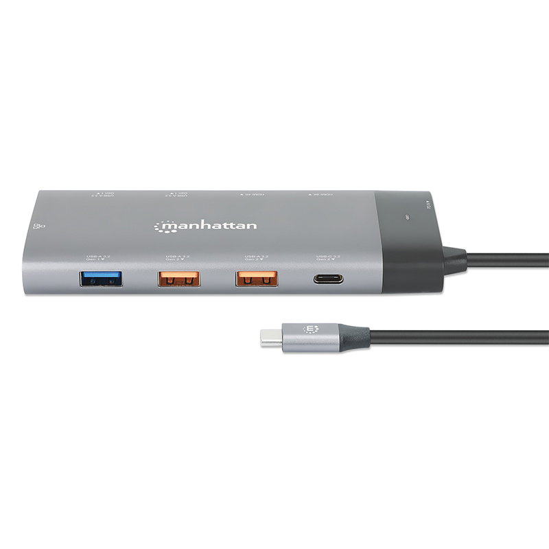 DOCKING MANHATTAN USB-C 10 PTOS, 2XHDMI, 5XUSB-A, US 130714