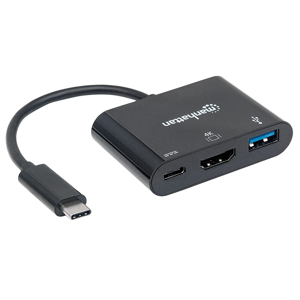 CONVERTIDOR VIDEO MANHATTAN USB-C A HDMI-H + USB3 + USBC 152037