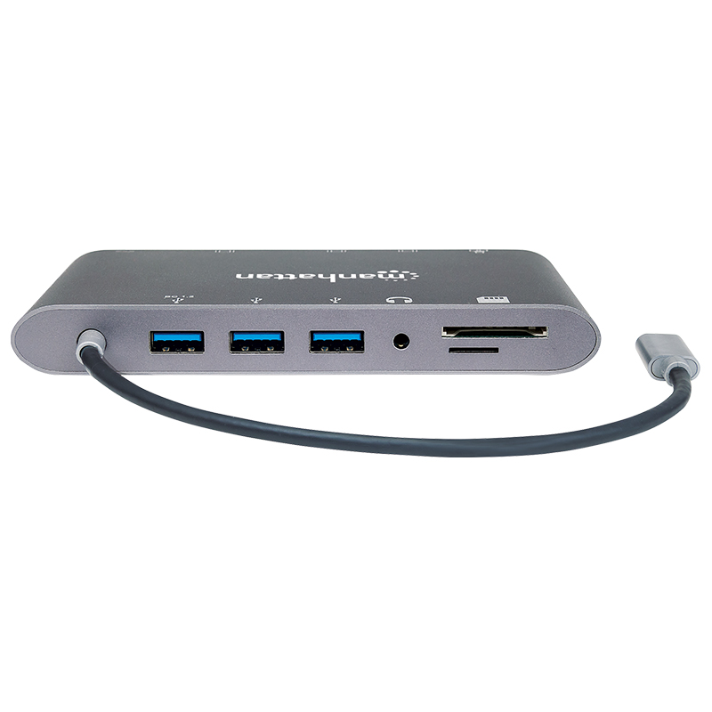 CONVERTIDOR MANHATTAN 152808 VIDEO USB-C A HDMI/DPMINI/SVGA/RJ45/3.5MM