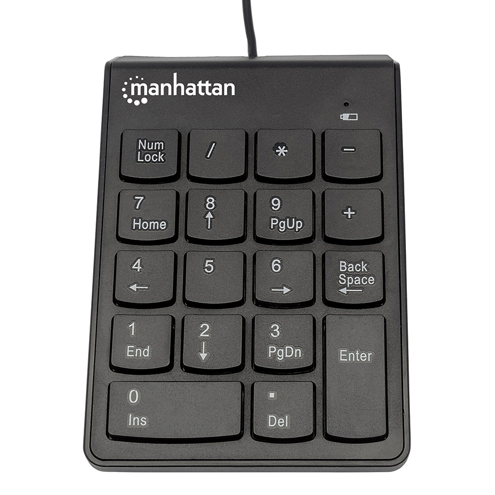 TECLADO NUMERICO MANHATTAN USB ALAMBRICO 18 TECLAS NEGRO 176354