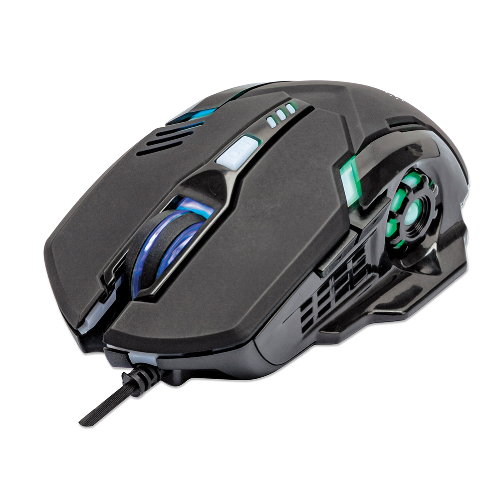 MOUSE MANHATTAN OPTICO GAMING 6 BOTONES USB 3200 DPI LUZ LED 179256