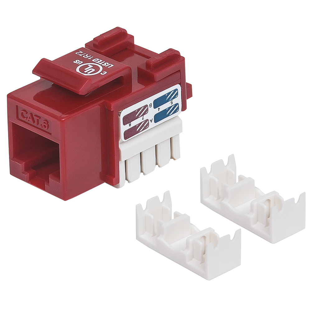 JACK DE IMPACTO UTP CAT6 CALIBRE 22 AL 26AWG INTELLINET ROJO 210614