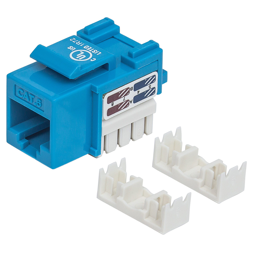 JACK DE IMPACTO UTP CAT6 CALIBE 22 AL 26AWG INTELLINET AZUL 210737