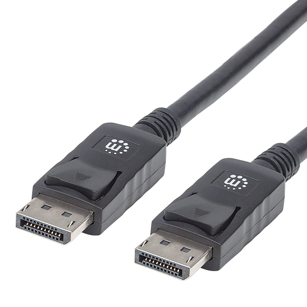 CABLE DISPLAYPORT MANHATTAN MACHO-M 1M NEGRO BLINDADO 4K@60HZ 306935