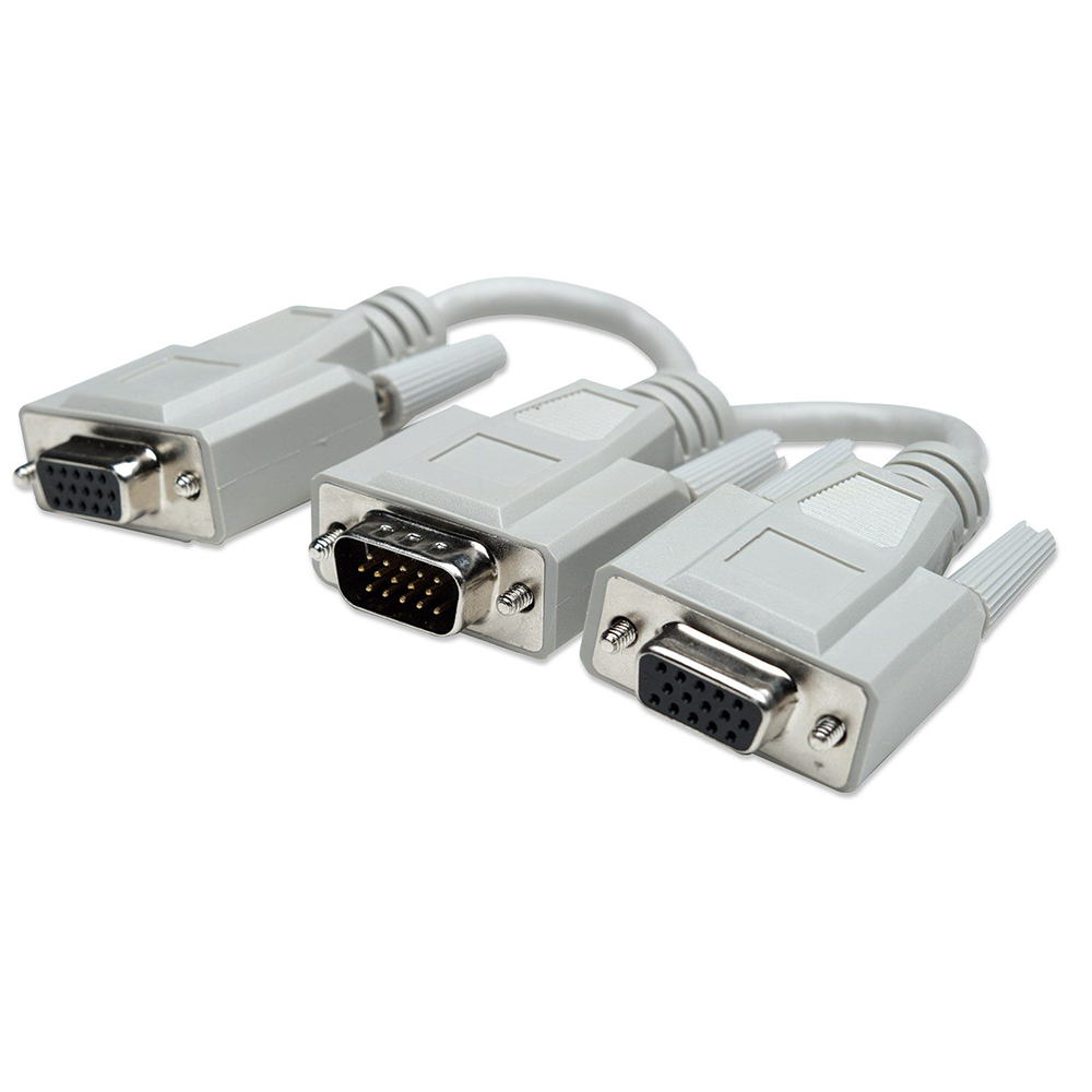 CABLE MANHATTAN EN Y VGA PARA MONITOR 1 M A 2 H-HD15, 15CM 328302