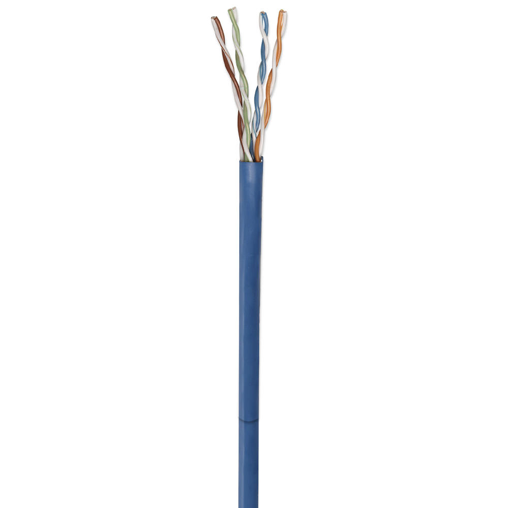 BOBINA INTELLINET CAT5E UTP CCA SOLIDA COLOR AZUL 24AWG 305 MTS 362344