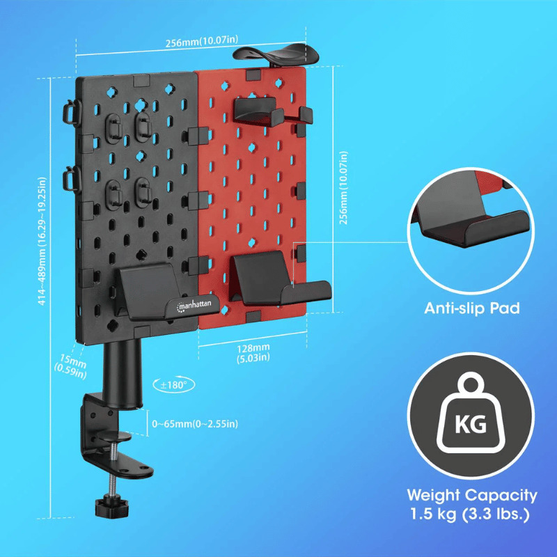 ORGANIZADOR GAMING MANHATTAN PERFORADO P/ESCRITORIO 462518