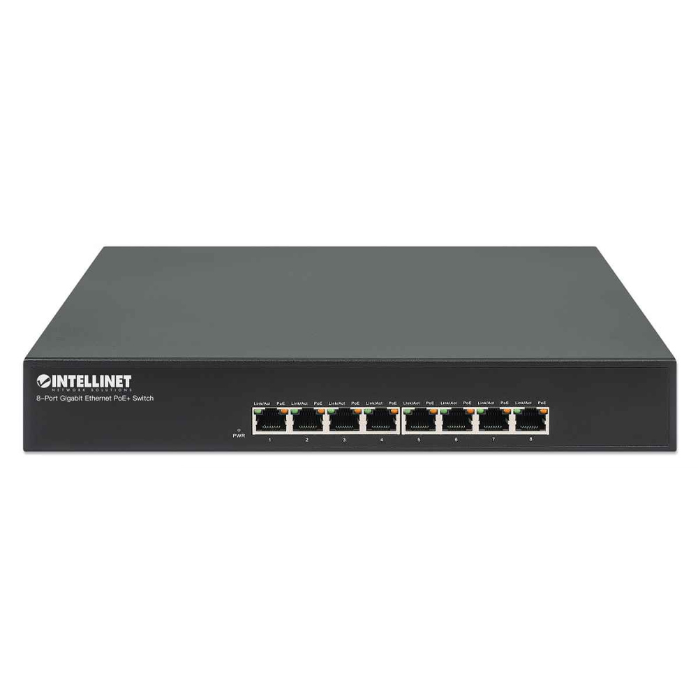 PoE SWITCH INTELLINET GB 8 PTOS 30W/PTO, 140W ESCRITORIO/RACK 560641