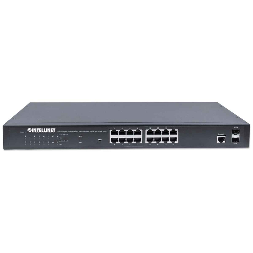 PoE SWITCH INTELLINET GB 16 PTOS 19" 30W/PTO 220W ADMIN + 2 SFP 561341