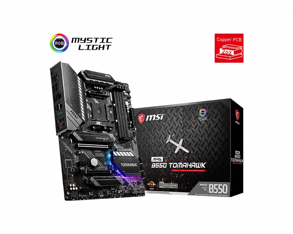 TARJETA MADRE MSI MAG B550 TOMAHAWK DDR4 M.2 PCIE 4.0 RYZEN AM4 ATX