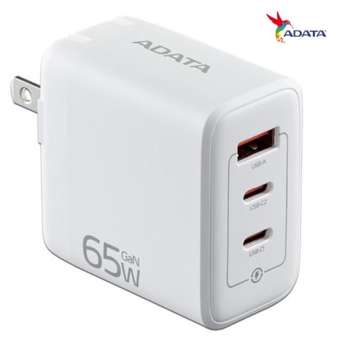 CARGADOR DE PARED ADATA USB 65W,USB-C BLANCO CHARGERU-0653-QCPDWH