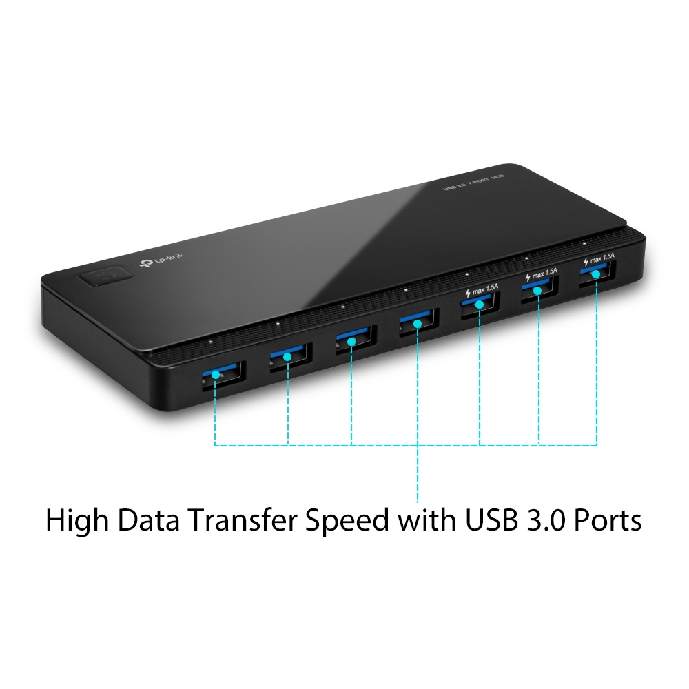 TP-LINK CONCENTRADOR HUB PORTATIL DE 7 PUERTOS / USB3.0 / UH700