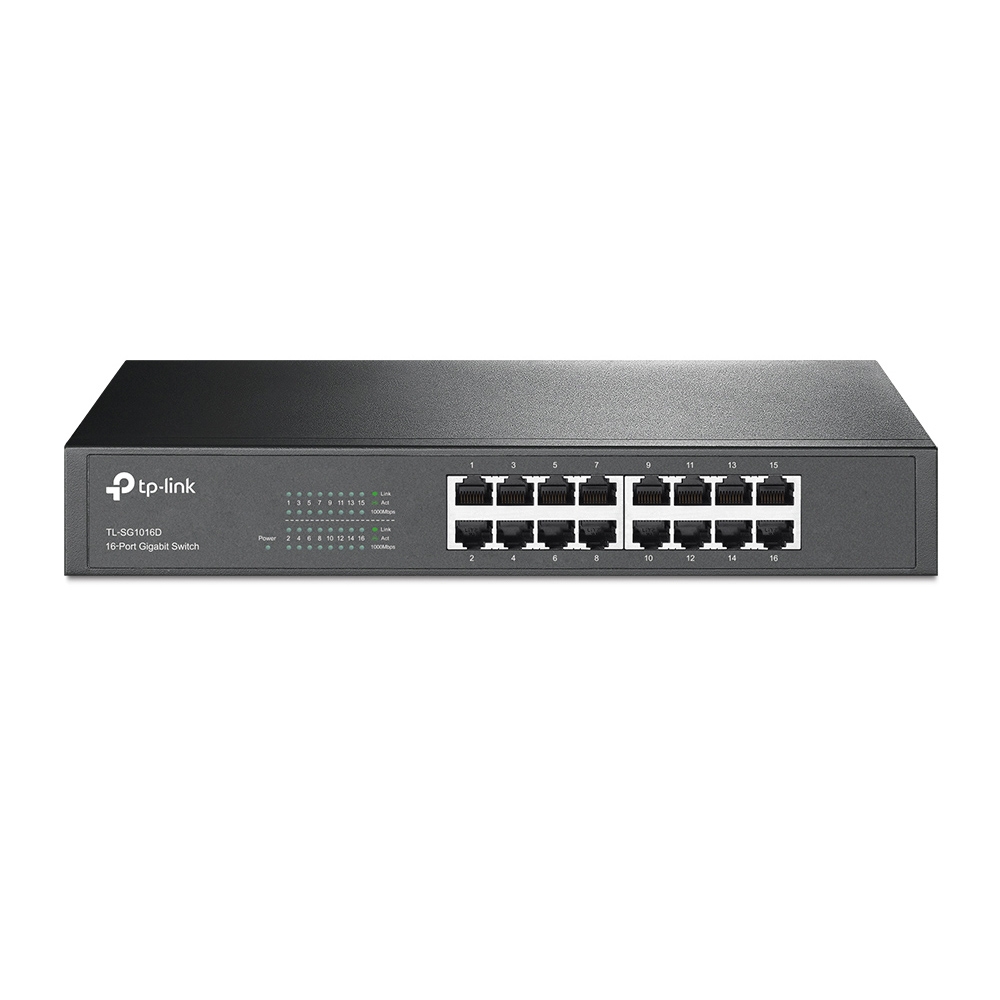 TP-LINK SWITCH ESCRITORIO  16PTOSGIGA/SAVEENERGY 40%/TL-SG1016D