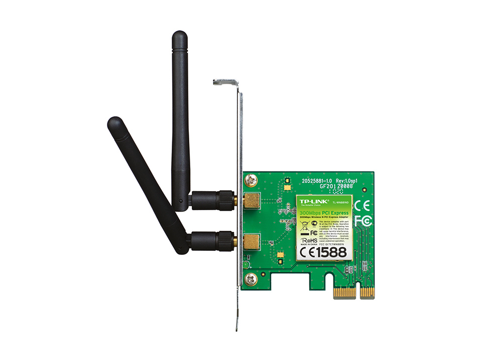 TP-LINK TARJETA DE RED INAL/PCIe2.0/N300/2 ANT/2dBi/ TL-WN881ND