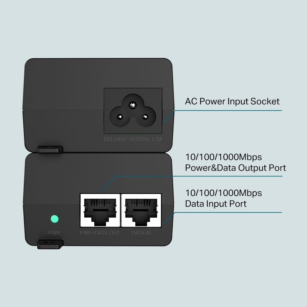 ADAPTADORES TP-LINK INYECTOR POE + /PoE160S (TL-POE160S)