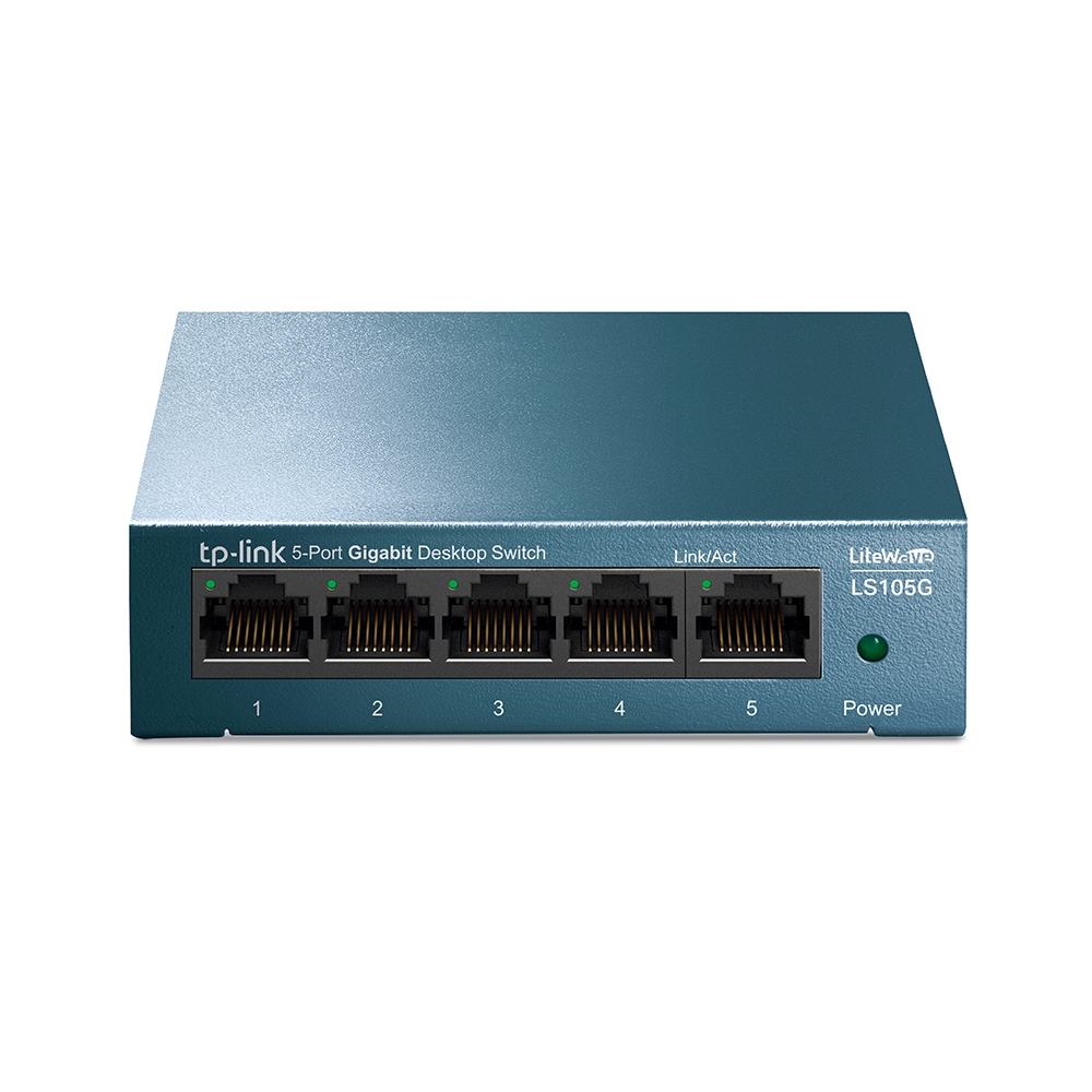 TP-LINK SWITCH ESCRITORIO /5 PTOS GIGA/ACERO/PLUG&PLAY/LS105G