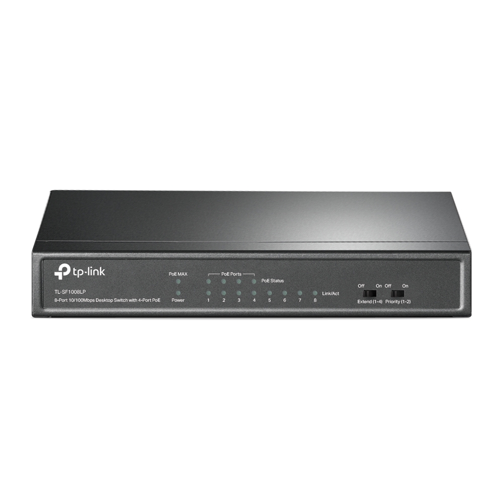 TP-LINK SWITCH POE  DE 8 PUERTOS 10/100MBPS /POE 4 PUERTOS/TL-SF1008LP